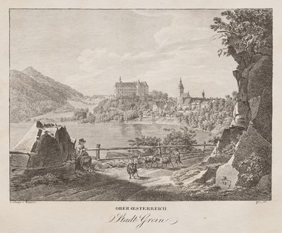 Opper-Oostenrijk, stad Grein door Jakob Alt