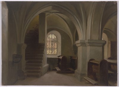 Kerkinterieur door Jakob Becker