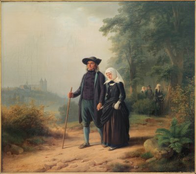 De Kerkgang door Jakob Becker