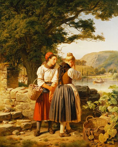 Het afscheid, 1842 door Jakob Becker