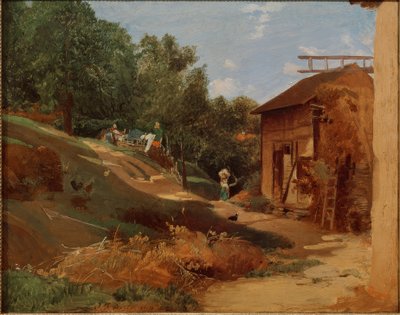 Boerderij in de Taunus door Jakob Fürchtegott Dielmann