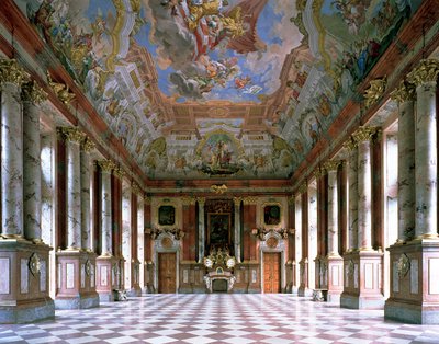 De Marmeren Hal in de abdijkerk van St. Florian door Jakob Prandtauer