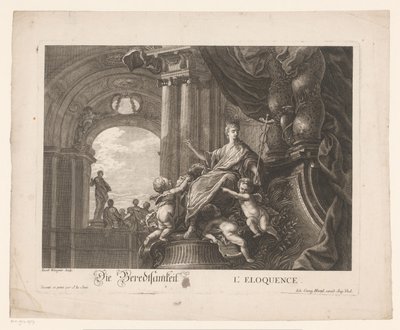 Allegorie op de welsprekendheid Die Beredtsamkeit door Jakob Wangner