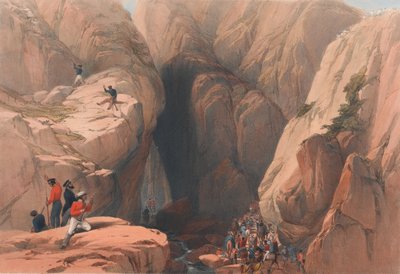Ingang naar de Kojak-pas vanuit Parush, c.1839 door James (after) Atkinson