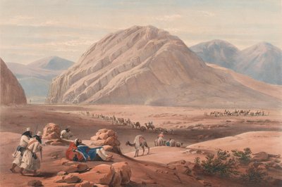 Uitzicht op de berg Baba-Naunee, ca. 1839 door James (after) Atkinson
