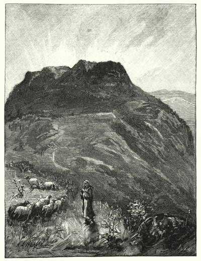 De Traditionele Berg van de Zaligsprekingen (litho) door James (after) Clark