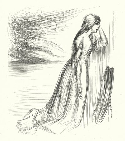 "Verliet zijn huis" (gravure) door James Abbott McNeill (after) Whistler
