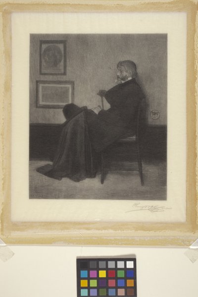 Thomas Carlyle door James Abbott McNeill (attr.to) Whistler