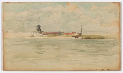Een Kleine Rode Noot - Dordrecht door James Abbott McNeill Whistler