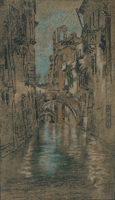 Een Venetiaans Kanaal door James Abbott McNeill Whistler