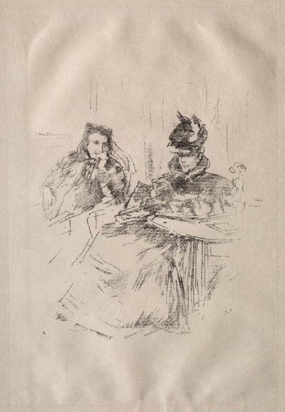 Middagthee, Mevr. Phillips en Mevr. Charles Whibley door James Abbott McNeill Whistler