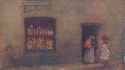 Een oranje noot: Snoepwinkel, 1884, 1904 door James Abbott McNeill Whistler