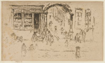 Boog, Brussel, 1887 door James Abbott McNeill Whistler