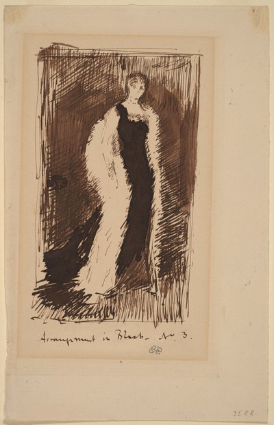 Zwart arrangement - nr.3 door James Abbott McNeill Whistler