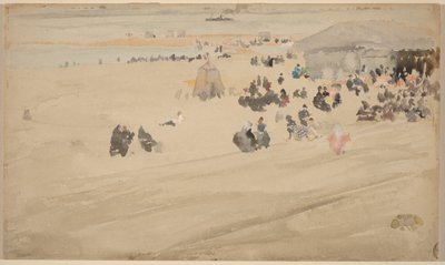 Strandgezicht, waarschijnlijk 1885 (aquarel) door James Abbott McNeill Whistler