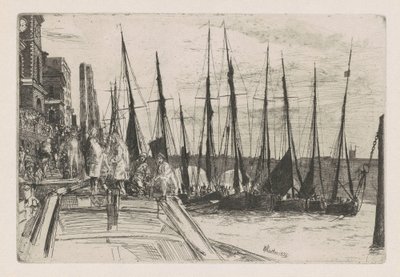 Billingsgate, 1859 door James Abbott McNeill Whistler