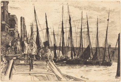 Billingsgate, 1859 door James Abbott McNeill Whistler