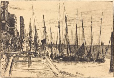 Billingsgate, 1859 door James Abbott McNeill Whistler