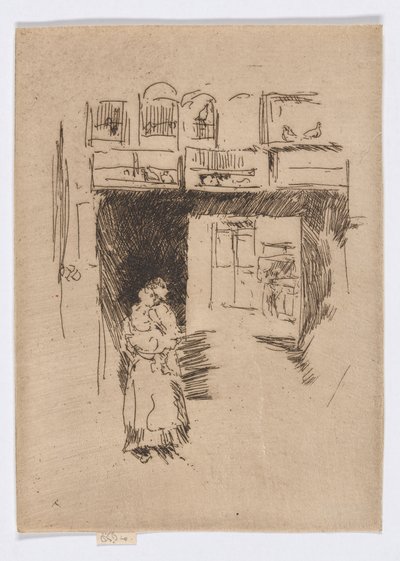 Vogelwinkel-Seven Dials, ca. 1886-88 door James Abbott McNeill Whistler