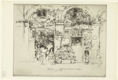 Bloemenwinkel door James Abbott McNeill Whistler