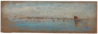 Blauw en Zilver - De Eilanden, Venetië door James Abbott McNeill Whistler