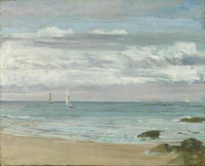 Blauw en zilver: Trouville, ca. 1865 door James Abbott McNeill Whistler