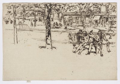 Boulevard Poissonnière, Parijs, ca.1892-93 door James Abbott McNeill Whistler