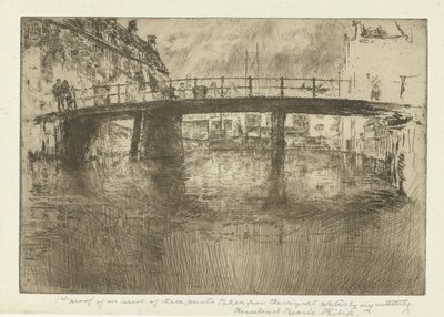 Brug in Amsterdam door James Abbott McNeill Whistler