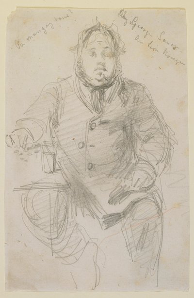Chez George Sauer a Lion Rouge, 1858 door James Abbott McNeill Whistler