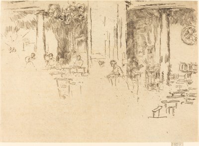 Kerk, Brussel, 1887 door James Abbott McNeill Whistler