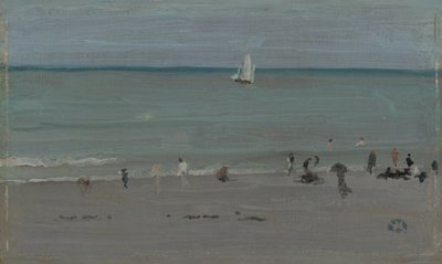 Kustscène, baders, 1884-1885 door James Abbott McNeill Whistler
