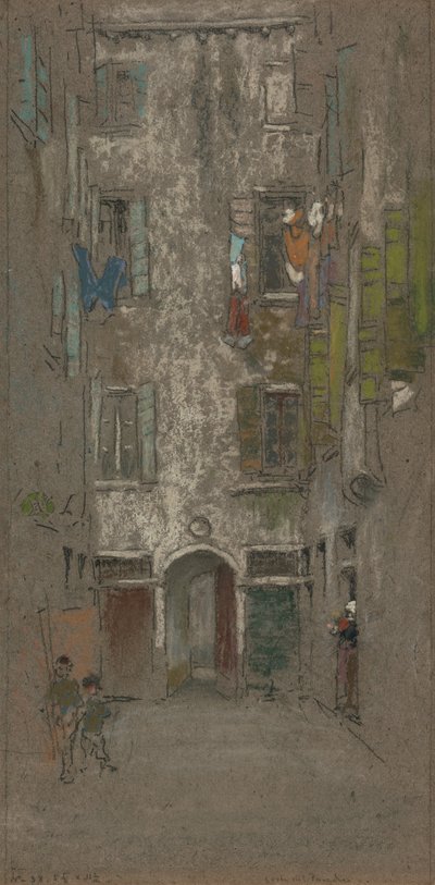Corte del Paradiso door James Abbott McNeill Whistler