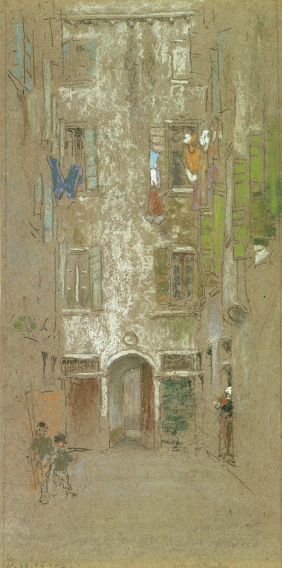 Corte del Paradiso, 1880 door James Abbott McNeill Whistler
