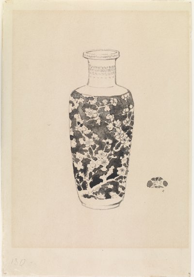 Cilindrische vaas met dikke hals, 1876 door James Abbott McNeill Whistler