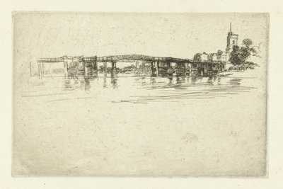 De kleine Putney brug door James Abbott McNeill Whistler