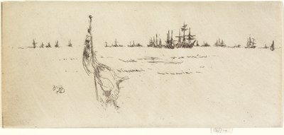 Het Strijken van de Vlag, 1887 door James Abbott McNeill Whistler