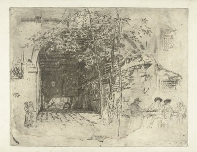 Doorgang onder een huis in Venetië door James Abbott McNeill Whistler