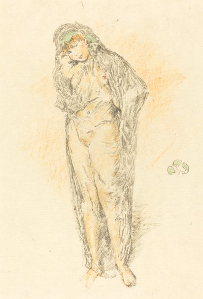 Geklede Figuur, Staand, 1891 door James Abbott McNeill Whistler