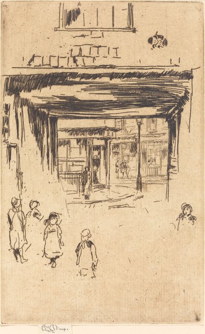 Drury Lane, ca. 1880-1881 door James Abbott McNeill Whistler