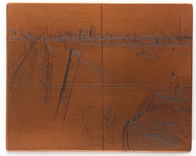 Etsplaat: Millbank door James Abbott McNeill Whistler