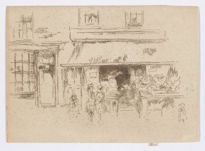 Exeterstraat, c.1886-88 door James Abbott McNeill Whistler