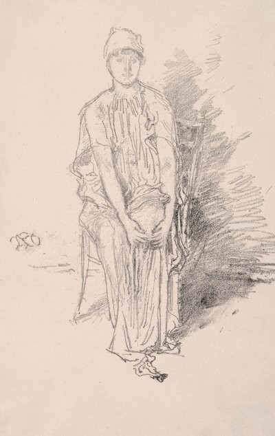 Figurenstudie, 1890 door James Abbott McNeill Whistler