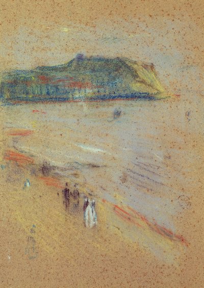 Figuren op een Strand bij Kliffen door James Abbott McNeill Whistler