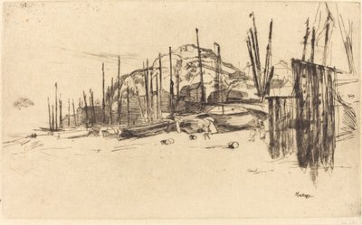 Vissersboten, Hastings door James Abbott McNeill Whistler
