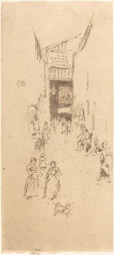 Fleur de Lys Passage, ca. 1886-1888 door James Abbott McNeill Whistler