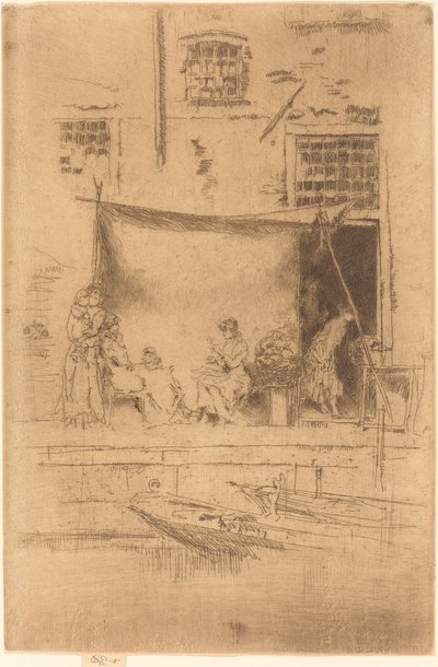 Fruitkraam door James Abbott McNeill Whistler