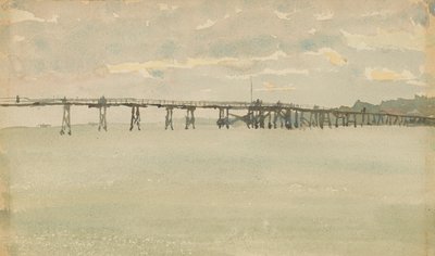Grijs en Zilver - Pier, Southend door James Abbott McNeill Whistler