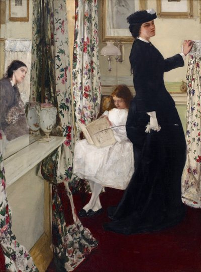 Harmonie in groen en roze: De muziekkamer, 1860 door James Abbott McNeill Whistler