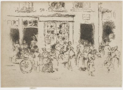 Hoofdstraat, Brussel door James Abbott McNeill Whistler