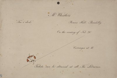 Uitnodiging voor de Tien Uur van de Heer Whistler door James Abbott McNeill Whistler
